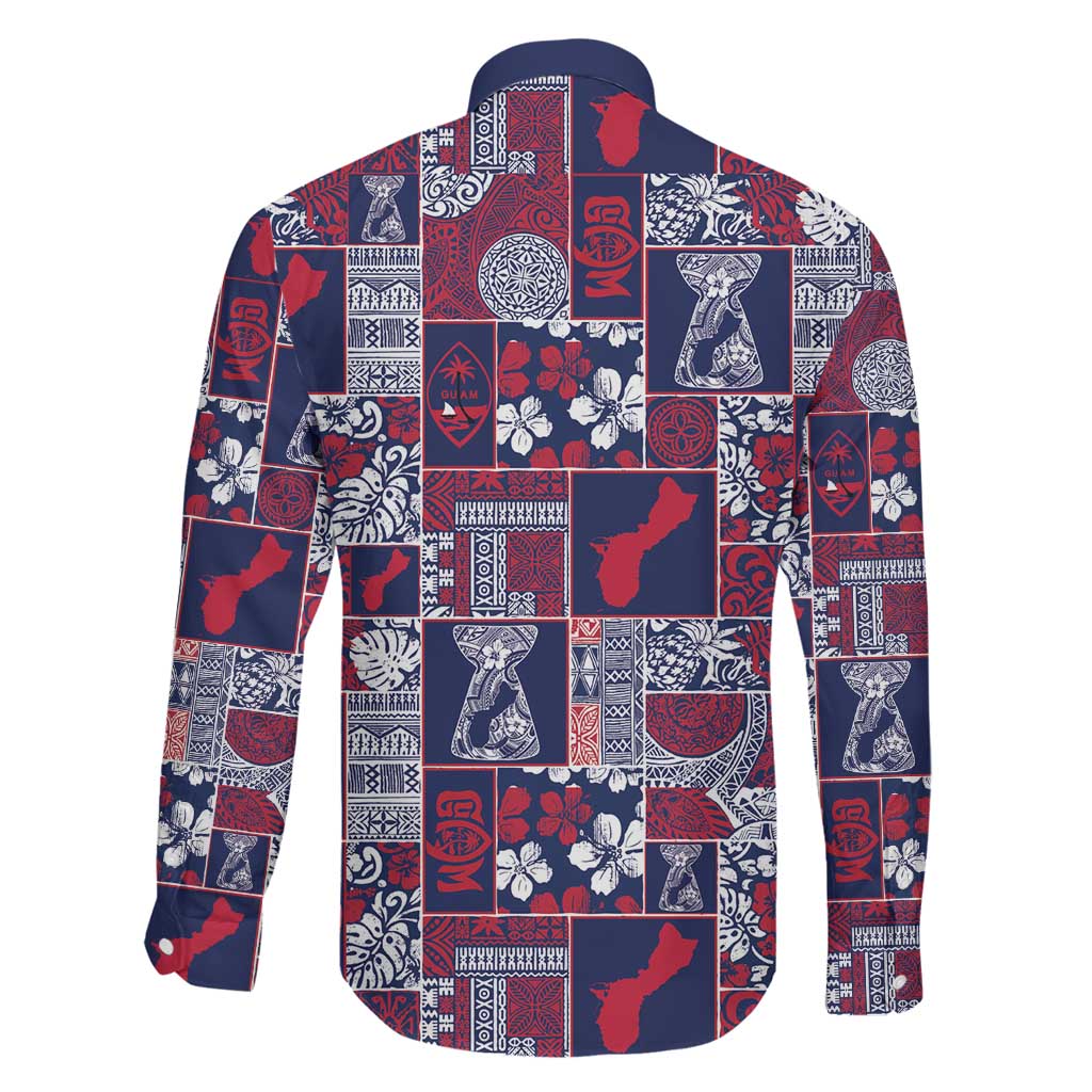 Guam Felis Pasgua Family Matching Off Shoulder Short Dress and Hawaiian Shirt Pacific Patchwork Xmas Vibes - Polynesian Pride