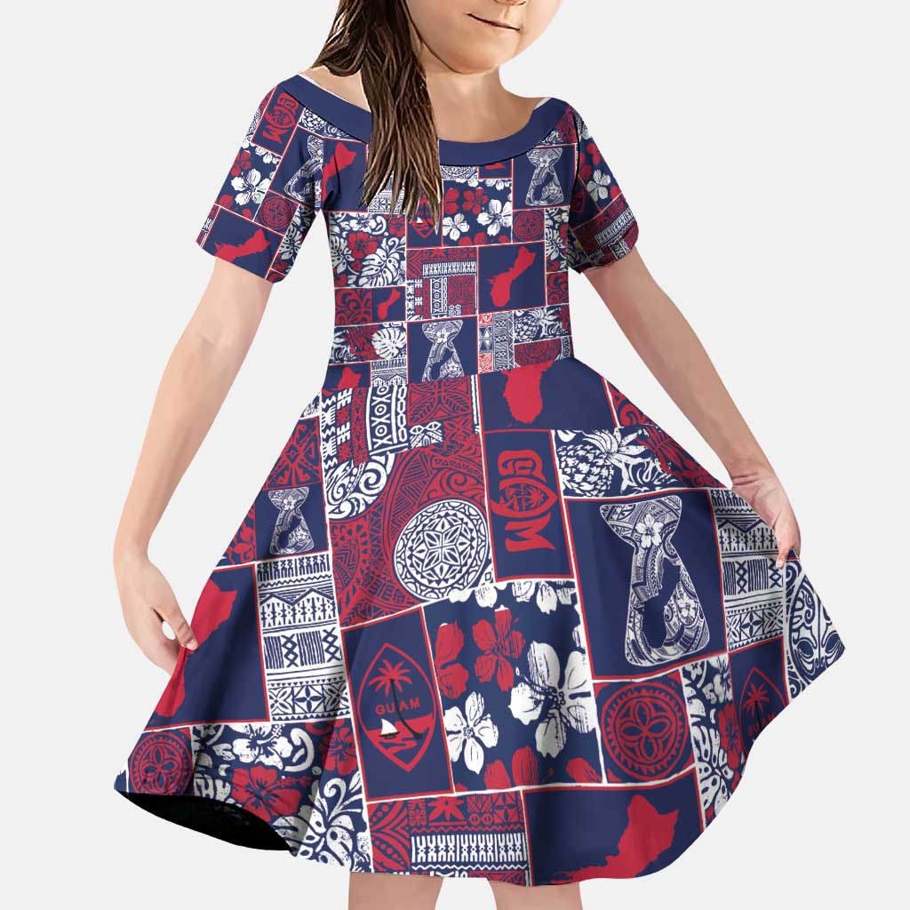 Guam Felis Pasgua Family Matching Summer Maxi Dress and Hawaiian Shirt Pacific Patchwork Xmas Vibes - Polynesian Pride