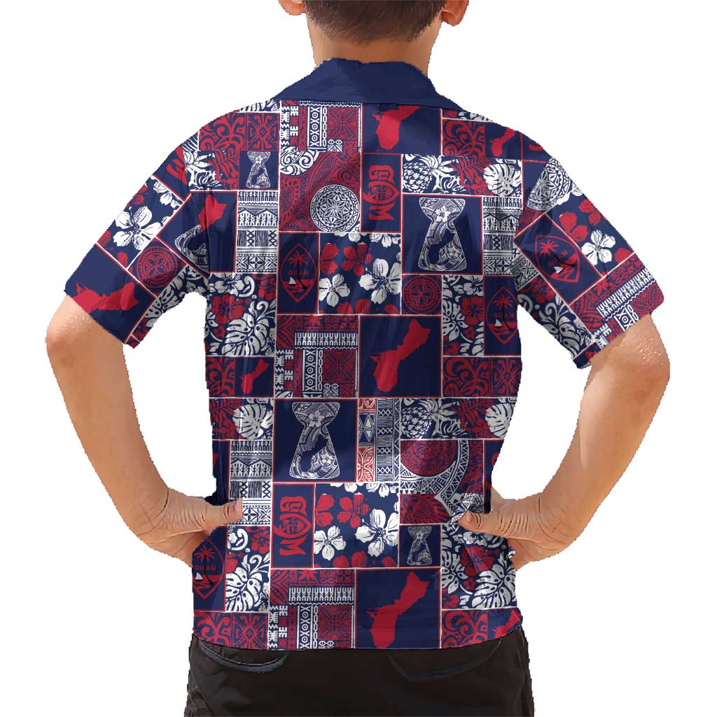 Guam Felis Pasgua Family Matching Tank Maxi Dress and Hawaiian Shirt Pacific Patchwork Xmas Vibes - Polynesian Pride