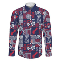 Guam Felis Pasgua Family Matching Tank Maxi Dress and Hawaiian Shirt Pacific Patchwork Xmas Vibes - Polynesian Pride