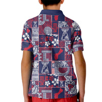 Guam Felis Pasgua Kid Polo Shirt Pacific Patchwork Xmas Vibes - Polynesian Pride