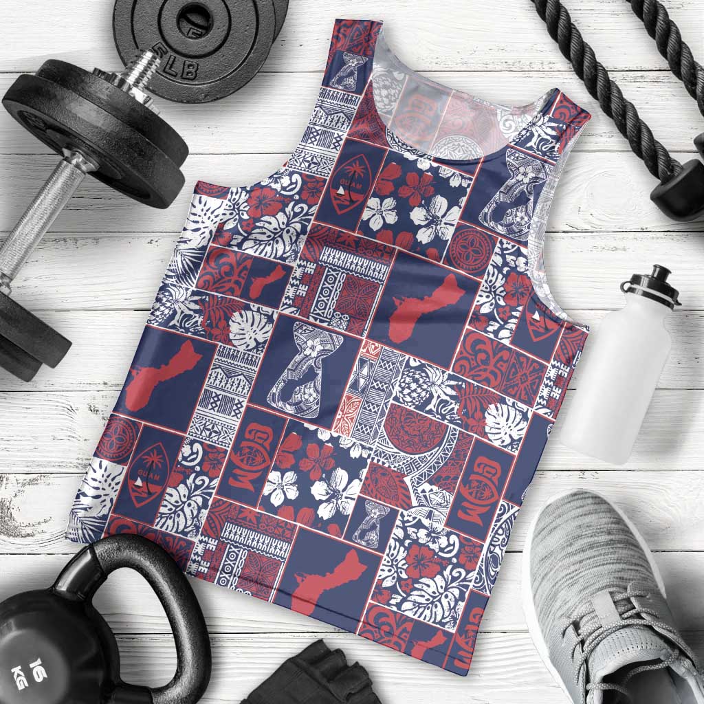 Guam Felis Pasgua Men Tank Top Pacific Patchwork Xmas Vibes - Polynesian Pride