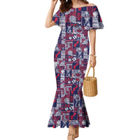 Guam Felis Pasgua Mermaid Dress Pacific Patchwork Xmas Vibes - Polynesian Pride