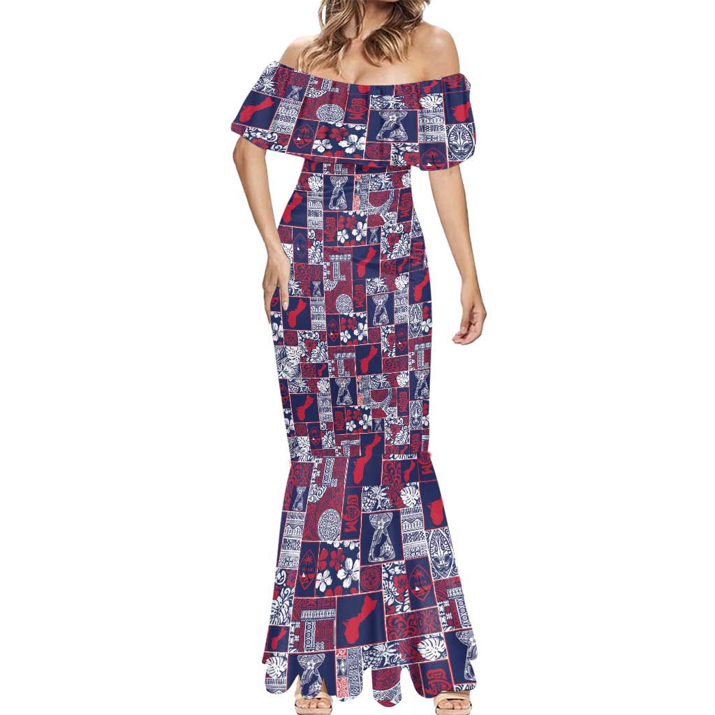 Guam Felis Pasgua Mermaid Dress Pacific Patchwork Xmas Vibes - Polynesian Pride