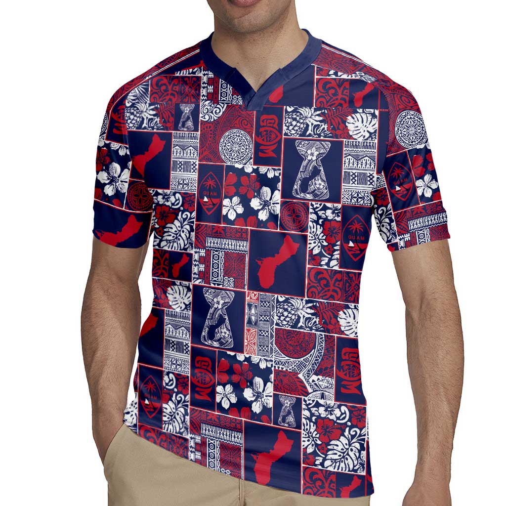 Guam Felis Pasgua Rugby Jersey Pacific Patchwork Xmas Vibes - Polynesian Pride