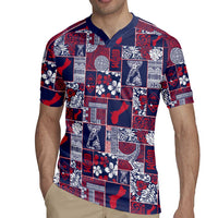 Guam Felis Pasgua Rugby Jersey Pacific Patchwork Xmas Vibes - Polynesian Pride