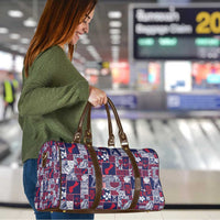 Guam Felis Pasgua Travel Bag Pacific Patchwork Xmas Vibes - Polynesian Pride