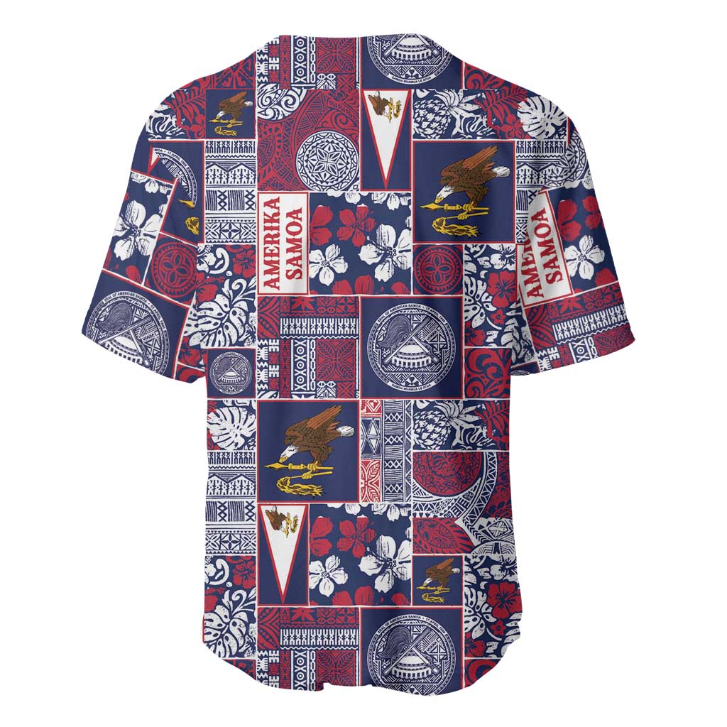 Manuia le Kerisimasi American Samoa Baseball Jersey Pacific Patchwork Xmas Vibes - Polynesian Pride