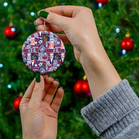 Manuia le Kerisimasi American Samoa Ceramic Ornament Pacific Patchwork Xmas Vibes - Polynesian Pride