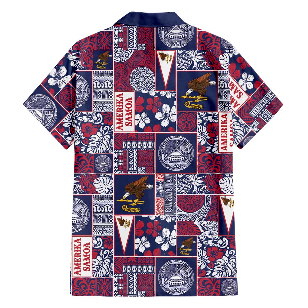 Manuia le Kerisimasi American Samoa Family Matching Off Shoulder Maxi Dress and Hawaiian Shirt Pacific Patchwork Xmas Vibes - Polynesian Pride