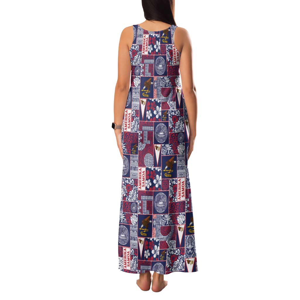 Manuia le Kerisimasi American Samoa Family Matching Tank Maxi Dress and Hawaiian Shirt Pacific Patchwork Xmas Vibes - Polynesian Pride