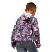 Manuia le Kerisimasi American Samoa Kid Hoodie Pacific Patchwork Xmas Vibes - Polynesian Pride