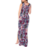 Manuia le Kerisimasi American Samoa Tank Maxi Dress Pacific Patchwork Xmas Vibes - Polynesian Pride
