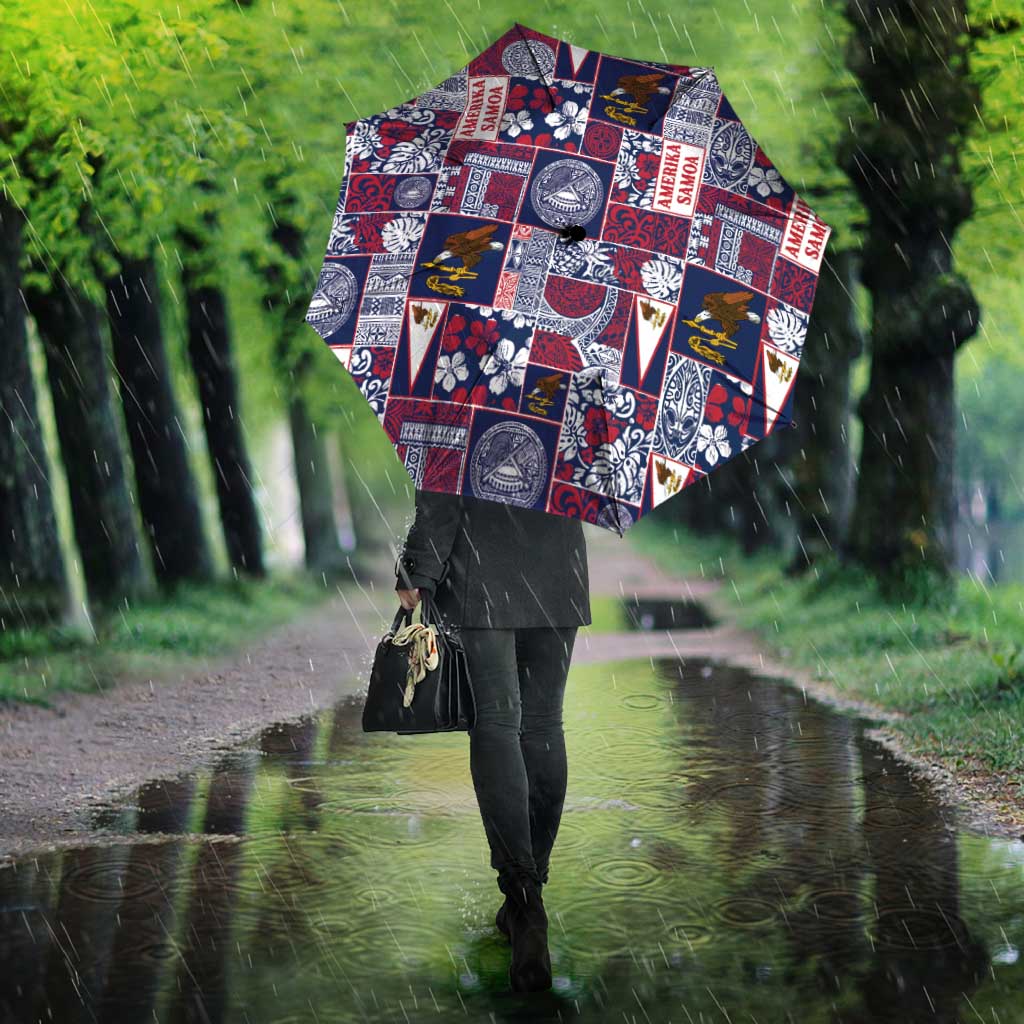 Manuia le Kerisimasi American Samoa Umbrella Pacific Patchwork Xmas Vibes - Polynesian Pride