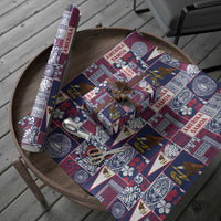 Manuia le Kerisimasi American Samoa Wrapping Paper Pacific Patchwork Xmas Vibes LT9 - Polynesian Pride