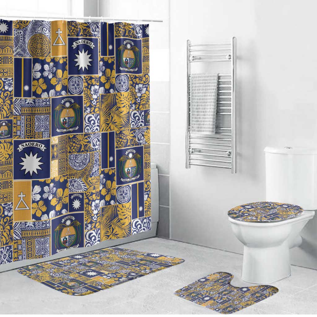 Ekamawir omo Nauru Bathroom Set Pacific Patchwork Xmas Vibes - Polynesian Pride