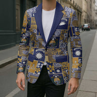 Ekamawir omo Nauru Blazer Pacific Patchwork Xmas Vibes - Polynesian Pride