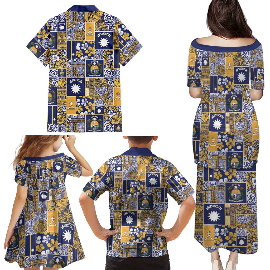 Ekamawir omo Nauru Family Matching Puletasi and Hawaiian Shirt Pacific Patchwork Xmas Vibes LT9 - Polynesian Pride
