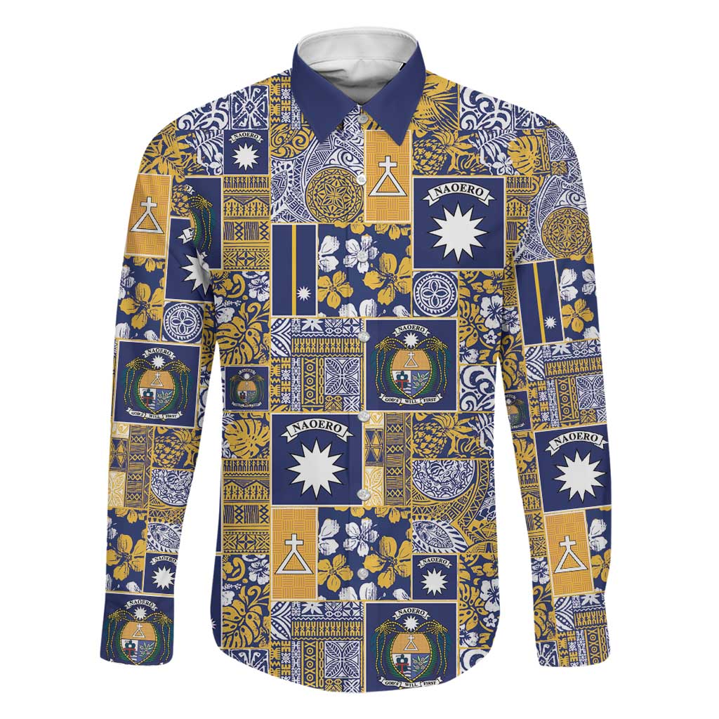 Ekamawir omo Nauru Family Matching Short Sleeve Bodycon Dress and Hawaiian Shirt Pacific Patchwork Xmas Vibes - Polynesian Pride