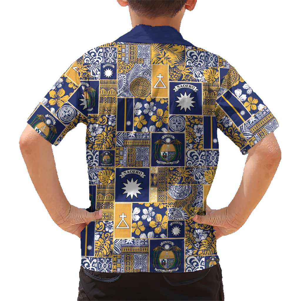 Ekamawir omo Nauru Hawaiian Shirt Pacific Patchwork Xmas Vibes - Polynesian Pride
