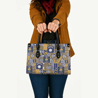 Ekamawir omo Nauru Leather Bag Pacific Patchwork Xmas Vibes - Polynesian Pride