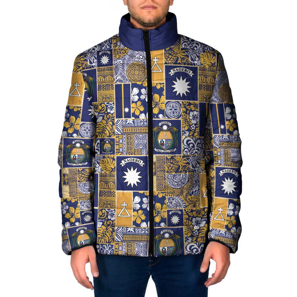 Ekamawir omo Nauru Padded Jacket Pacific Patchwork Xmas Vibes - Polynesian Pride