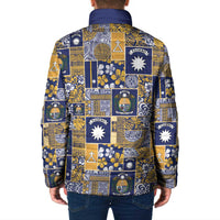 Ekamawir omo Nauru Padded Jacket Pacific Patchwork Xmas Vibes - Polynesian Pride