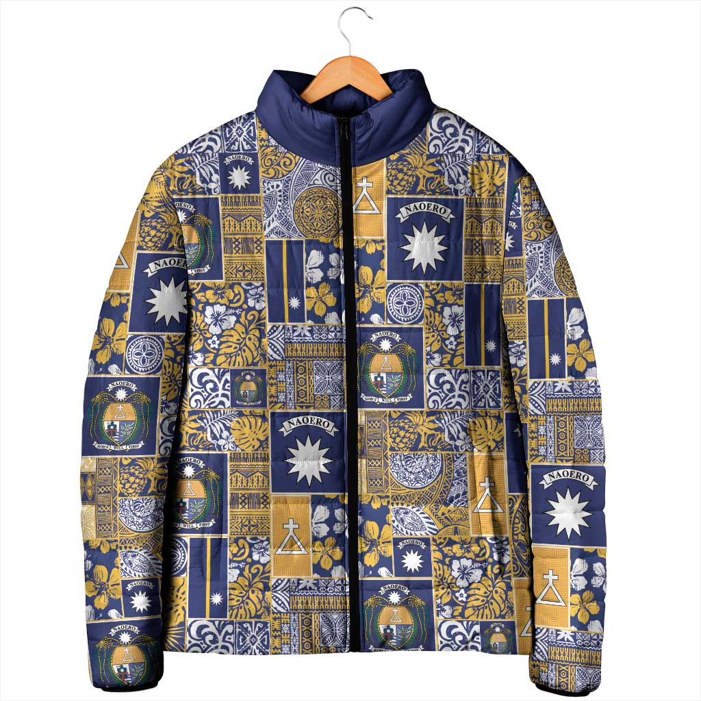 Ekamawir omo Nauru Padded Jacket Pacific Patchwork Xmas Vibes - Polynesian Pride
