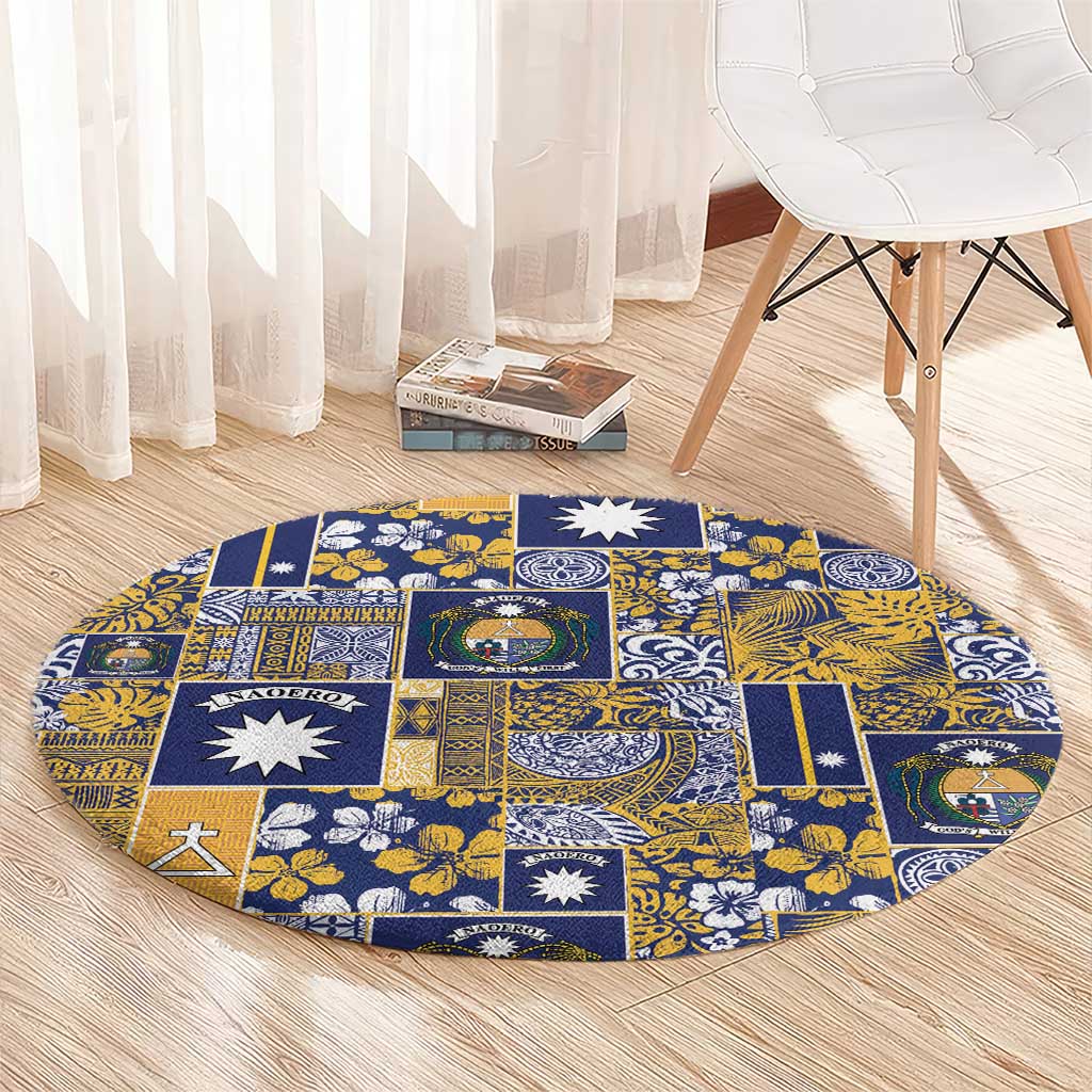 Ekamawir omo Nauru Round Carpet Pacific Patchwork Xmas Vibes - Polynesian Pride