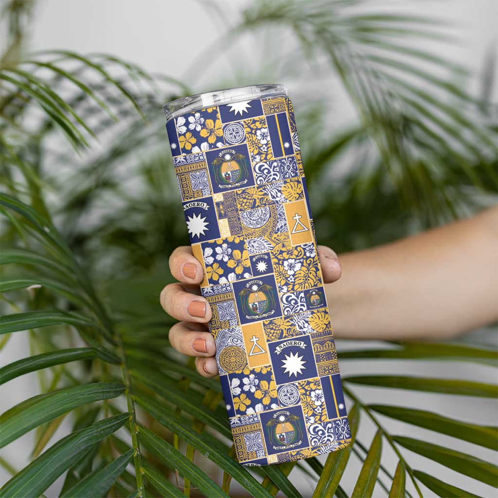Ekamawir omo Nauru Skinny Tumbler Pacific Patchwork Xmas Vibes - Polynesian Pride