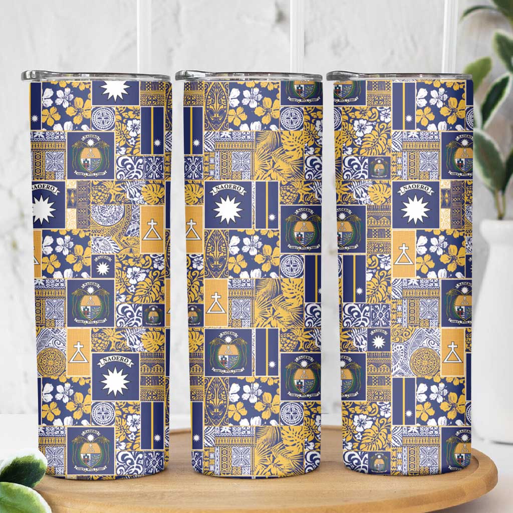 Ekamawir omo Nauru Skinny Tumbler Pacific Patchwork Xmas Vibes - Polynesian Pride