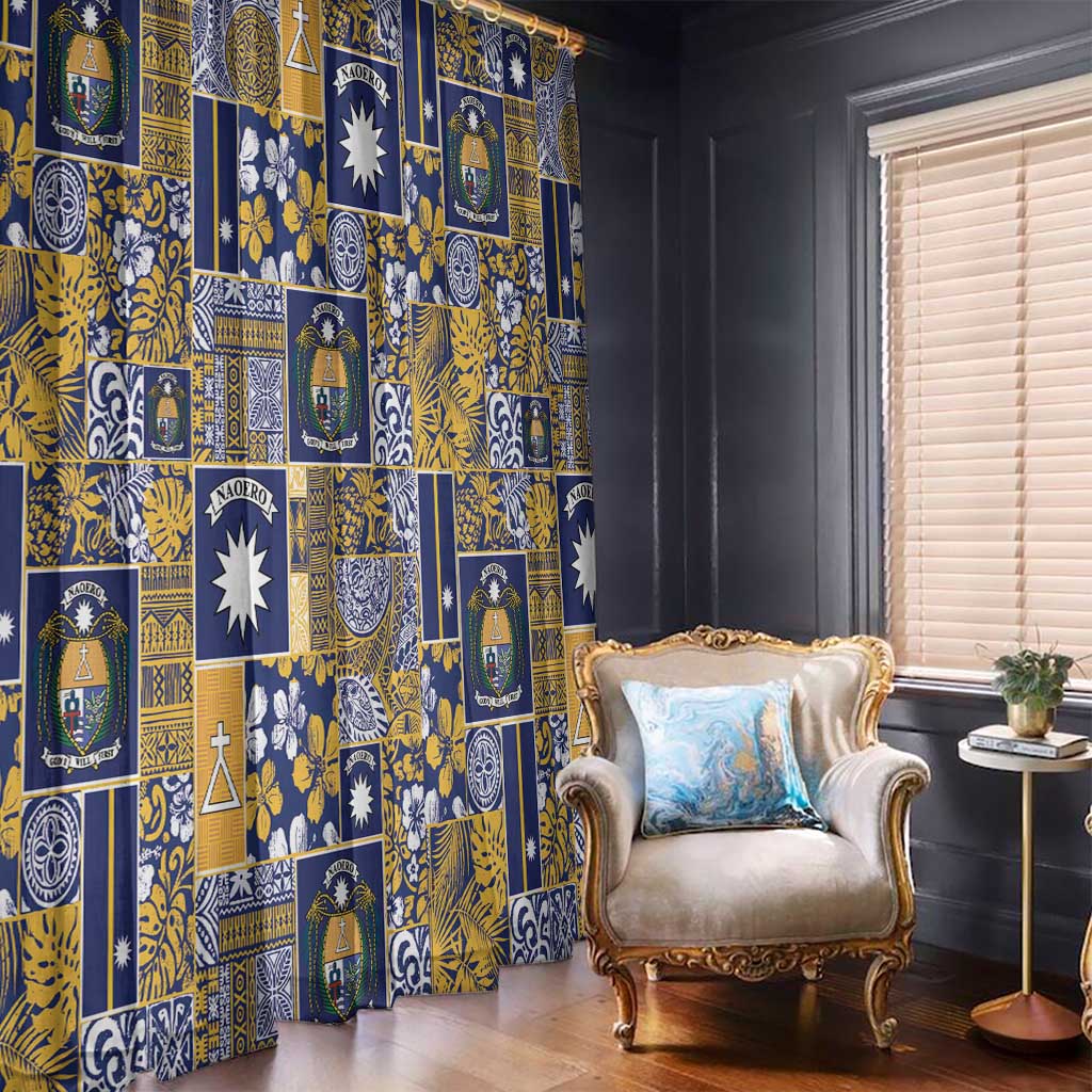 Ekamawir omo Nauru Window Curtain Pacific Patchwork Xmas Vibes - Polynesian Pride