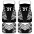 New Zealand Black Fern Custom Car Mats Maori Tukutuku Black-white Motif