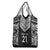 New Zealand Black Fern Custom Grocery Bag Maori Tukutuku Black-white Motif