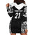 New Zealand Black Fern Custom Hoodie Dress Maori Tukutuku Black-white Motif