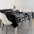 New Zealand Black Fern Custom Tablecloth Maori Tukutuku Black-white Motif