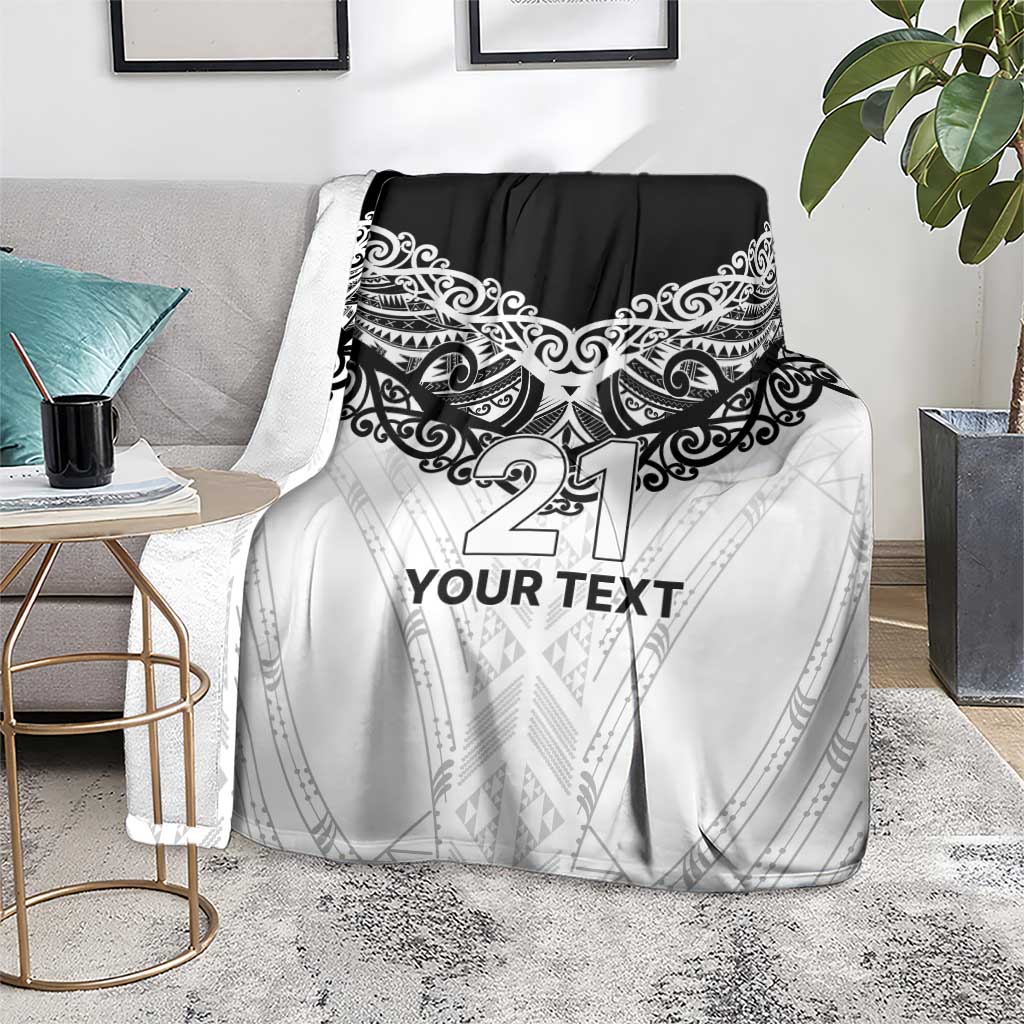 New Zealand Koru Fern Custom Blanket Simple Taniko Motif LT9 - Polynesian Pride