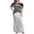 New Zealand Koru Fern Custom Family Matching Off Shoulder Maxi Dress and Hawaiian Shirt Simple Taniko Motif