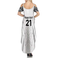 New Zealand Koru Fern Custom Family Matching Summer Maxi Dress and Hawaiian Shirt Simple Taniko Motif LT9 - Polynesian Pride