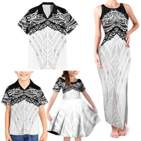 New Zealand Koru Fern Custom Family Matching Tank Maxi Dress and Hawaiian Shirt Simple Taniko Motif LT9 - Polynesian Pride