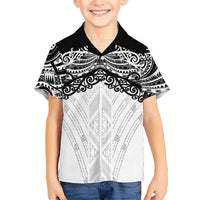 New Zealand Koru Fern Custom Kid Hawaiian Shirt Simple Taniko Motif