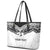 New Zealand Koru Fern Custom Leather Tote Bag Simple Taniko Motif