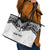 New Zealand Koru Fern Custom Leather Tote Bag Simple Taniko Motif