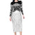 New Zealand Koru Fern Custom Long Sleeve Bodycon Dress Simple Taniko Motif