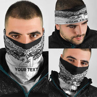 New Zealand Koru Fern Custom Neck Gaiter Simple Taniko Motif LT9 - Polynesian Pride