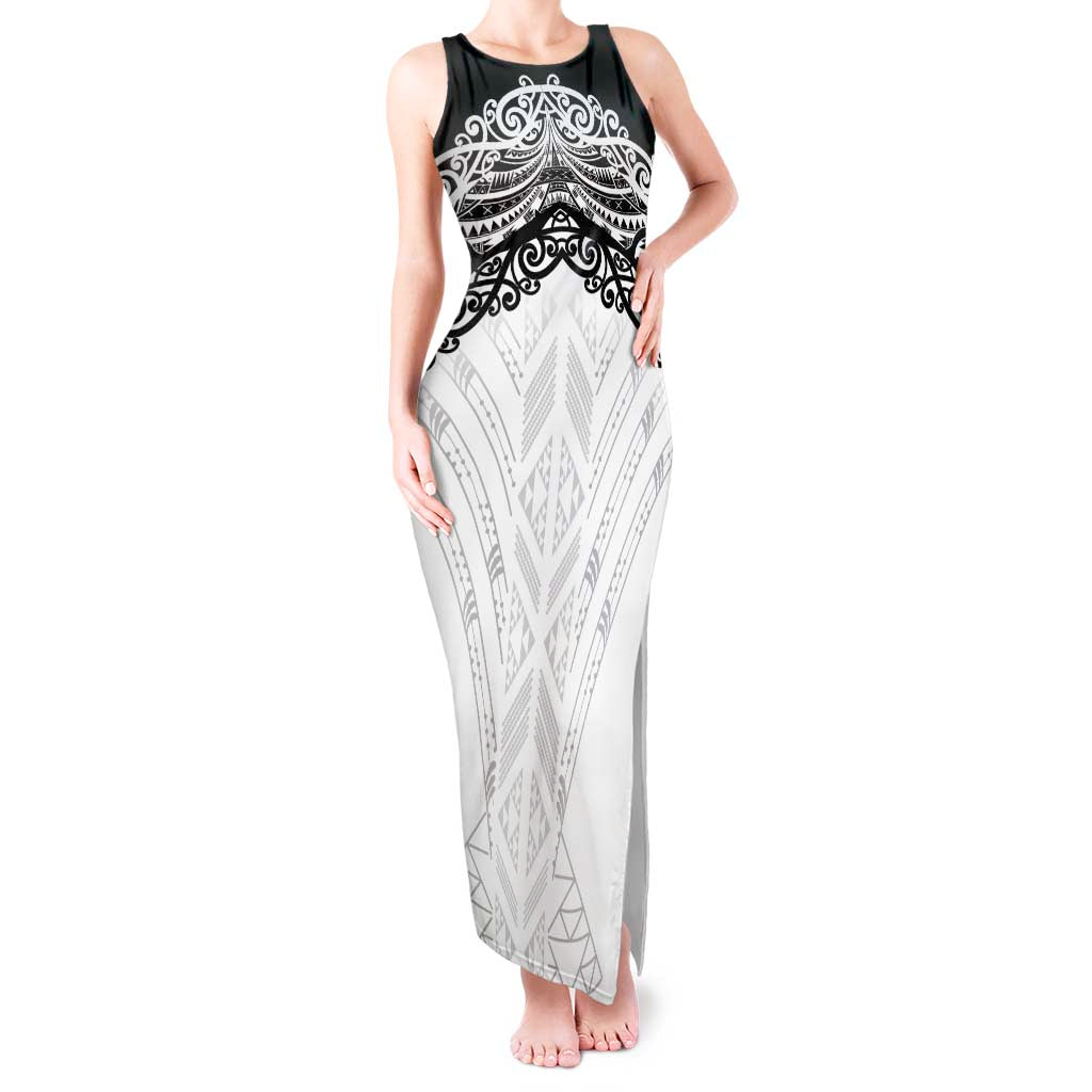 New Zealand Koru Fern Custom Tank Maxi Dress Simple Taniko Motif