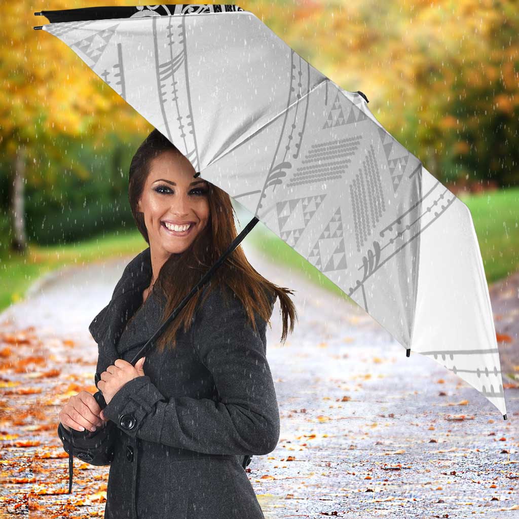 New Zealand Koru Fern Custom Umbrella Simple Taniko Motif LT9 - Polynesian Pride