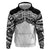 New Zealand Koru Fern Custom Zip Hoodie Simple Taniko Motif