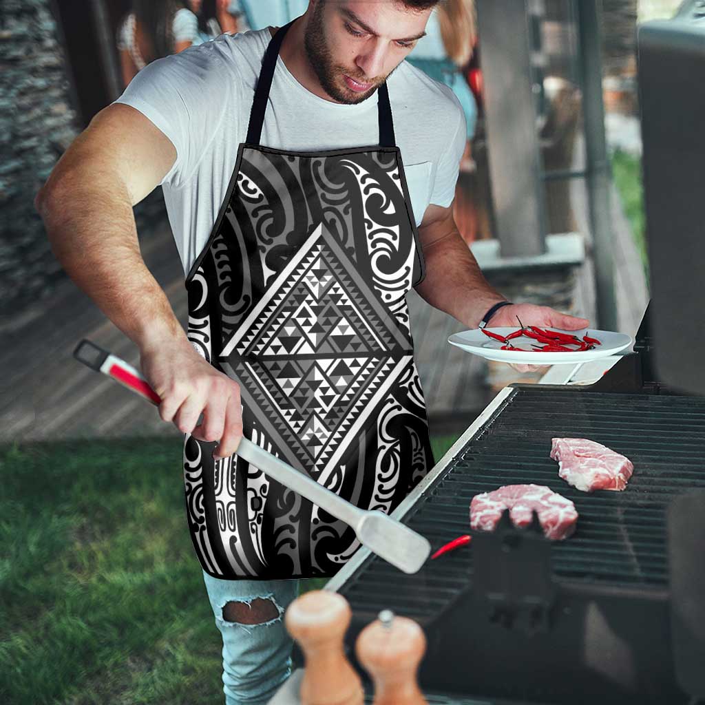 New Zealand Maori Taniko Apron Black Kowhaiwhai Puhoro - Polynesian Pride
