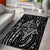 New Zealand Maori Taniko Area Rug Black Kowhaiwhai Puhoro